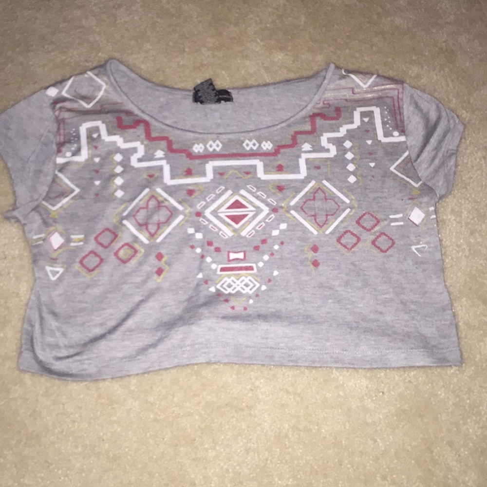 Grey crop top
